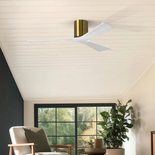 Irene-3H 52" Ceiling Fan in Brushed Brass