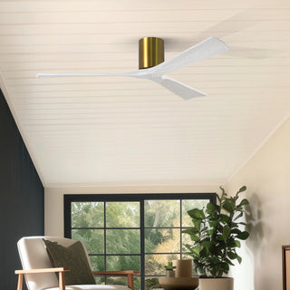 Irene-3H 60" Ceiling Fan in Brushed Brass