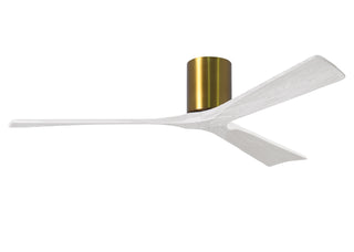 Matthews Fan Company - IR3H-BRBR-MWH-60 - 60" Ceiling Fan - Irene-3H - Brushed Brass