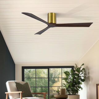 Irene-3H 60" Ceiling Fan in Brushed Brass
