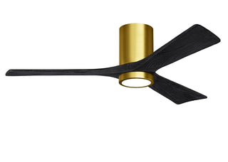 Matthews Fan Company - IR3HLK-BRBR-BK-52 - 52" Ceiling Fan - Irene-3HLK - Brushed Brass