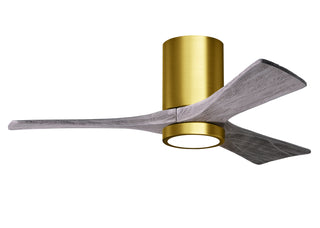 Matthews Fan Company - IR3HLK-BRBR-BW-42 - 42" Ceiling Fan - Irene-3HLK - Brushed Brass