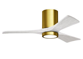Matthews Fan Company - IR3HLK-BRBR-MWH-42 - 42" Ceiling Fan - Irene-3HLK - Brushed Brass