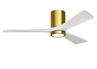 Matthews Fan Company - IR3HLK-BRBR-MWH-52 - 52" Ceiling Fan - Irene-3HLK - Brushed Brass