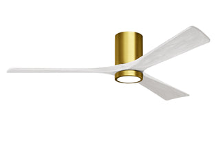 Matthews Fan Company - IR3HLK-BRBR-MWH-60 - 60" Ceiling Fan - Irene-3HLK - Brushed Brass