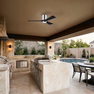 Irene-3HLK 52" Ceiling Fan in Polished Chrome