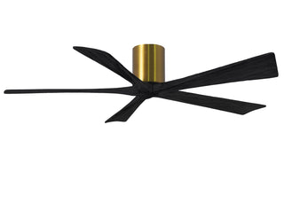 Matthews Fan Company - IR5H-BRBR-BK-60 - 60" Ceiling Fan - Irene-5H - Brushed Brass