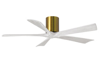 Matthews Fan Company - IR5H-BRBR-MWH-52 - 52" Ceiling Fan - Irene-5H - Brushed Brass