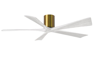 Matthews Fan Company - IR5H-BRBR-MWH-60 - 60" Ceiling Fan - Irene-5H - Brushed Brass