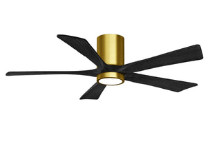 Matthews Fan Company - IR5HLK-BRBR-BK-52 - 52" Ceiling Fan - Irene-5HLK - Brushed Brass