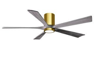 Matthews Fan Company - IR5HLK-BRBR-BW-60 - 60" Ceiling Fan - Irene-5HLK - Brushed Brass