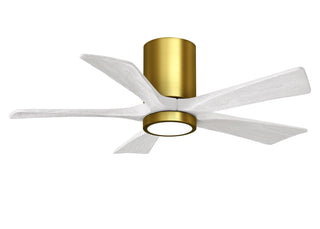 Matthews Fan Company - IR5HLK-BRBR-MWH-42 - 42" Ceiling Fan - Irene-5HLK - Brushed Brass