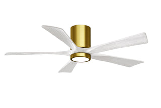 Matthews Fan Company - IR5HLK-BRBR-MWH-52 - 52" Ceiling Fan - Irene-5HLK - Brushed Brass
