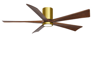 Matthews Fan Company - IR5HLK-BRBR-WA-60 - 60" Ceiling Fan - Irene-5HLK - Brushed Brass