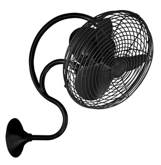 Matthews Fan Company - ME-BK - 13" Wall Fan - Melody - Matte Black