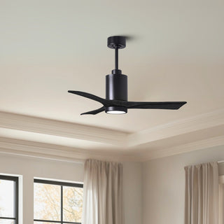 Patricia-3 42" Ceiling Fan in Matte Black
