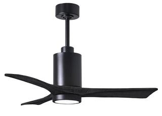 Matthews Fan Company - PA3-BK-BK-42 - 42" Ceiling Fan - Patricia-3 - Matte Black