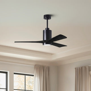 Patricia-3 52" Ceiling Fan in Matte Black