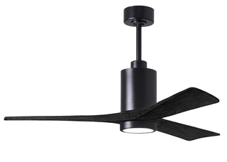 Matthews Fan Company - PA3-BK-BK-52 - 52" Ceiling Fan - Patricia-3 - Matte Black
