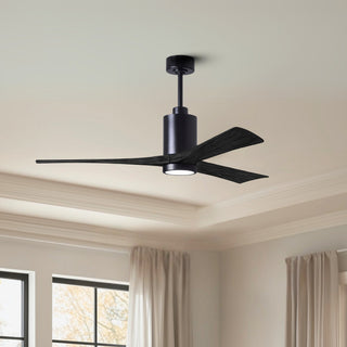 Patricia-3 60" Ceiling Fan in Matte Black