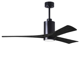 Matthews Fan Company - PA3-BK-BK-60 - 60" Ceiling Fan - Patricia-3 - Matte Black