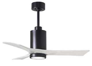 Matthews Fan Company - PA3-BK-MWH-42 - 42" Ceiling Fan - Patricia-3 - Matte Black