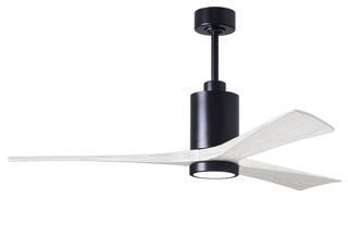 Matthews Fan Company - PA3-BK-MWH-60 - 60" Ceiling Fan - Patricia-3 - Matte Black