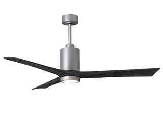 Matthews Fan Company - PA3-BN-BK-60 - 60" Ceiling Fan - Patricia-3 - Brushed Nickel