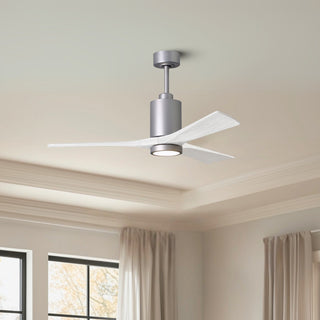 Patricia-3 52" Ceiling Fan in Brushed Nickel