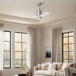 Patricia-3 52" Ceiling Fan in Brushed Nickel