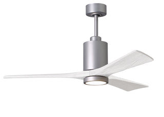 Matthews Fan Company - PA3-BN-MWH-52 - 52" Ceiling Fan - Patricia-3 - Brushed Nickel
