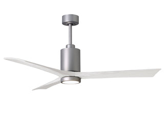 Matthews Fan Company - PA3-BN-MWH-60 - 60" Ceiling Fan - Patricia-3 - Brushed Nickel