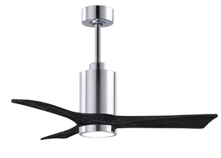 Matthews Fan Company - PA3-CR-BK-42 - 42" Ceiling Fan - Patricia-3 - Polished Chrome