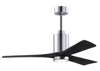 Matthews Fan Company - PA3-CR-BK-52 - 52" Ceiling Fan - Patricia-3 - Polished Chrome