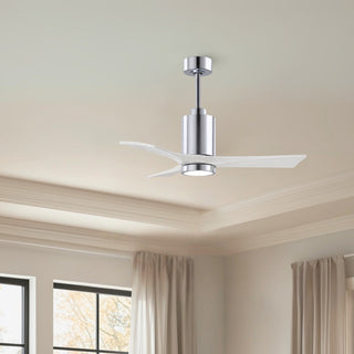 Patricia-3 42" Ceiling Fan in Polished Chrome