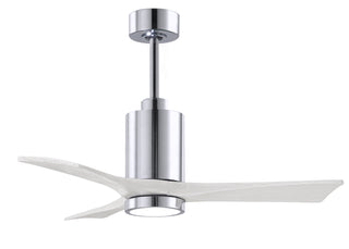 Matthews Fan Company - PA3-CR-MWH-42 - 42" Ceiling Fan - Patricia-3 - Polished Chrome