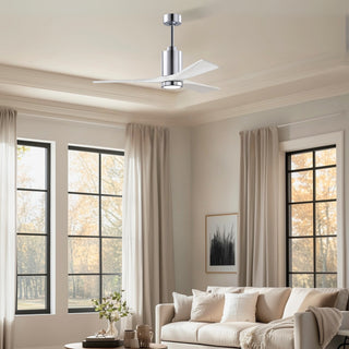 Patricia-3 52" Ceiling Fan in Polished Chrome