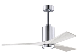 Matthews Fan Company - PA3-CR-MWH-52 - 52" Ceiling Fan - Patricia-3 - Polished Chrome