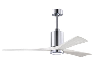 Matthews Fan Company - PA3-CR-MWH-60 - 60" Ceiling Fan - Patricia-3 - Polished Chrome