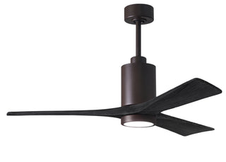 Matthews Fan Company - PA3-TB-BK-52 - 52" Ceiling Fan - Patricia-3 - Textured Bronze