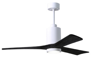 Matthews Fan Company - PA3-WH-BK-52 - 52" Ceiling Fan - Patricia-3 - Gloss White