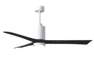 Matthews Fan Company - PA3-WH-BK-60 - 60" Ceiling Fan - Patricia-3 - Gloss White