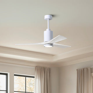 Patricia-3 52" Ceiling Fan in Gloss White