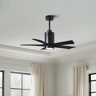 Patricia-5 42" Ceiling Fan in Matte Black