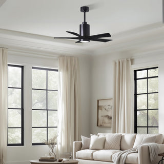 Patricia-5 42" Ceiling Fan in Matte Black