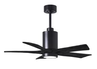 Matthews Fan Company - PA5-BK-BK-42 - 42" Ceiling Fan - Patricia-5 - Matte Black