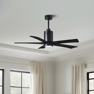 Patricia-5 52" Ceiling Fan in Matte Black