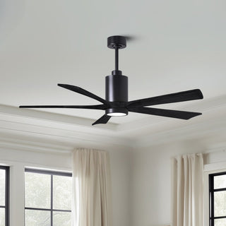 Patricia-5 60" Ceiling Fan in Matte Black