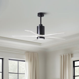 Patricia-5 52" Ceiling Fan in Matte Black