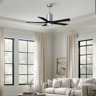 Patricia-5 52" Ceiling Fan in Brushed Nickel